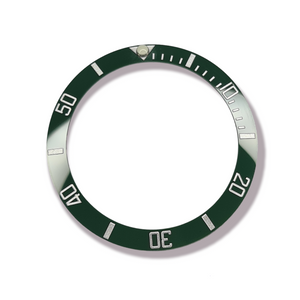 GREEN "HULK" CERAMIC BEZEL INSERT FOR ROLEX SUBMARINER 116610LV SILVER ENGRAVING