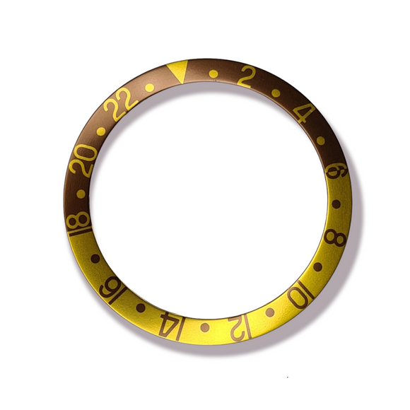 BEZEL INSERT FOR ROLEX GMT MASTER 315-16713-5 BROWN/GOLD GENERIC