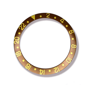 BEZEL INSERT FOR ROLEX GMT MASTER 315-1675-3 BROWN/GOLD GENERIC