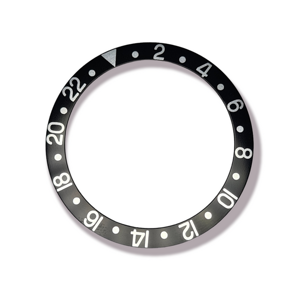 BEZEL INSERT FOR ROLEX GMT MASTER 315-16750-1 BLACK/SILVER GENERIC