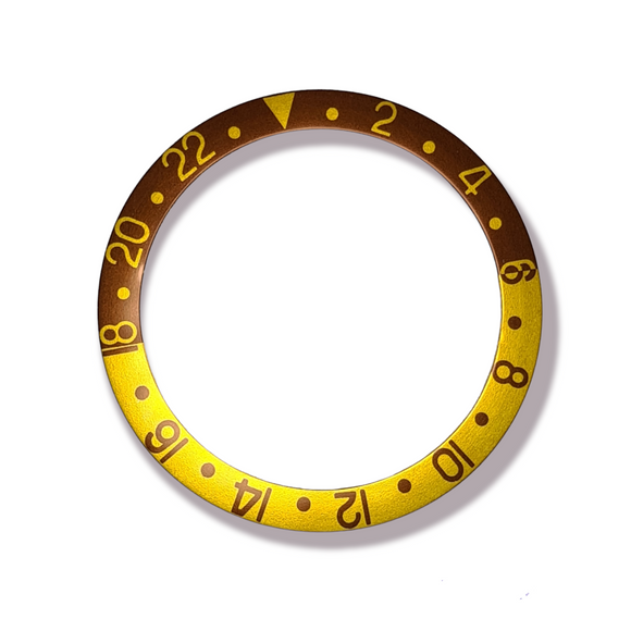 BEZEL INSERT FOR ROLEX GMT MASTER 315-16753-5 BROWN/GOLD GENERIC