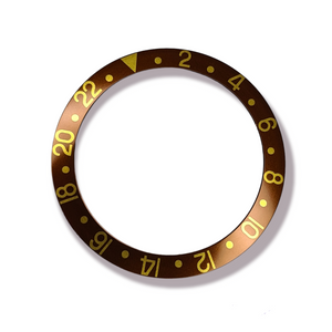 BEZEL INSERT FOR ROLEX GMT MASTER 315-16718-3 BROWN/GOLD GENERIC