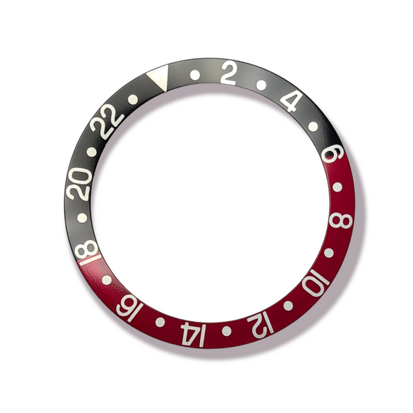 BEZEL INSERT FOR ROLEX GMT MASTER COKE 315-16760-7 BLACK/RED GENERIC