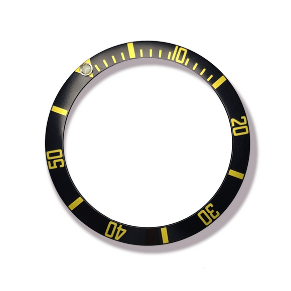 BEZEL INSERT FOR ROLEX SUBMARINER 16808, 16618 BLACK/GOLD 315-16808-81 GENERIC