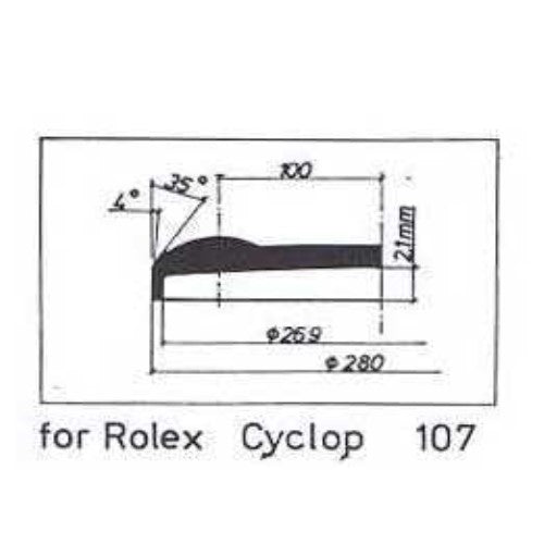 CYCLOPS ACRYLIC CRYSTAL FOR ROLEX 25-107 Sternkreuz