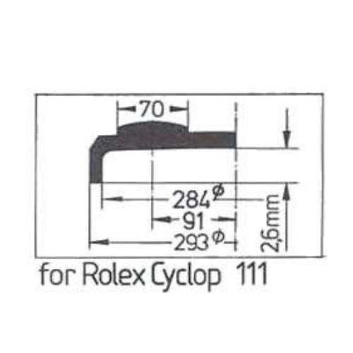 CYCLOPS ACRYLIC CRYSTAL FOR ROLEX 25-111 Sternkreuz