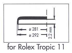 TROPIC ACRYLIC CRYSTAL FOR ROLEX 25-11 Sternkreuz