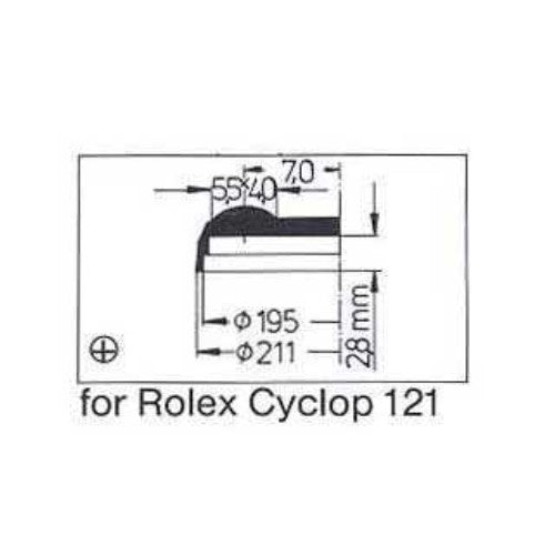 CYCLOPS ACRYLIC CRYSTAL FOR ROLEX 25-121 Sternkreuz