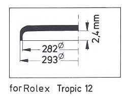 TROPIC ACRYLIC CRYSTAL FOR ROLEX 25-12 Sternkreuz