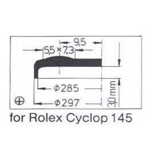 CYCLOPS ACRYLIC CRYSTAL FOR ROLEX 25-145 Sternkreuz