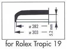 TROPIC ACRYLIC CRYSTAL FOR ROLEX 25-19 (303) Sternkreuz