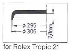 TROPIC ACRYLIC CRYSTAL FOR ROLEX 25-21 Sternkreuz