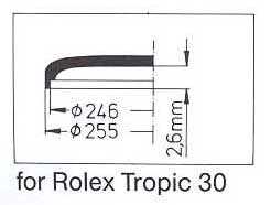 TROPIC ACRYLIC CRYSTAL FOR ROLEX 25-30 Sternkreuz