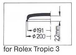 TROPIC ACRYLIC CRYSTAL FOR ROLEX 25-3 Sternkreuz